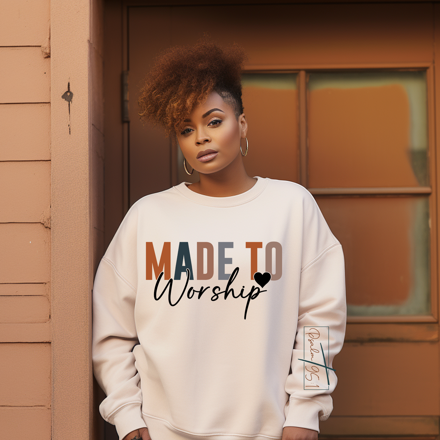 Boho Made to Worship Crewneck