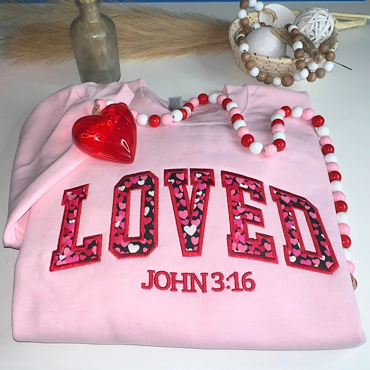 Loved John 3:16 Embroidered Crewneck