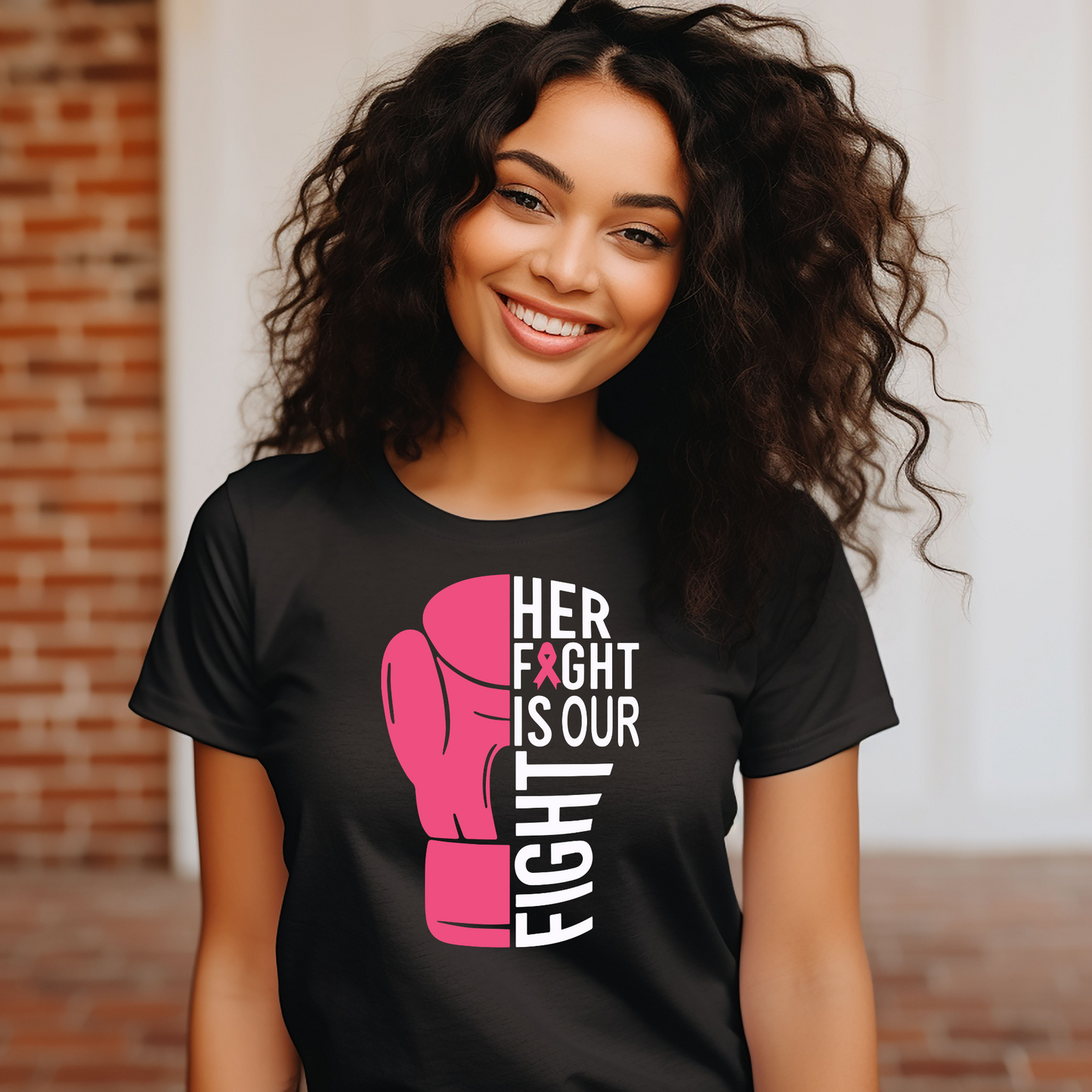 Her Fight Is Our Fight Breast Cancer Tee