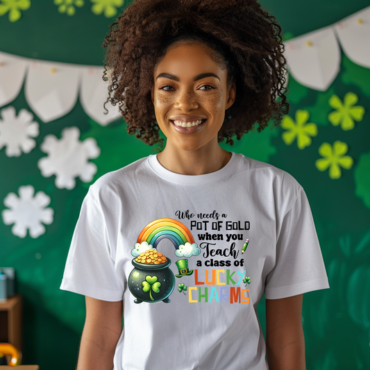 "Treasured Teach" St. Patrick's Day Teacher T-Shirt