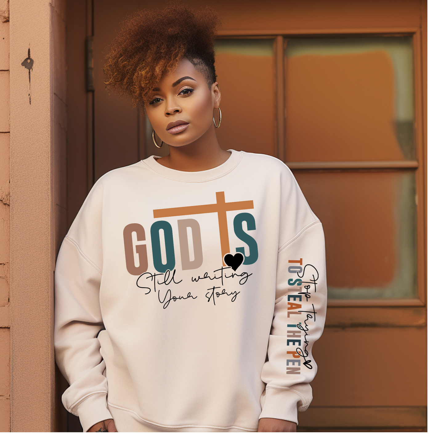 God is still writing your story. Boho Crewneck