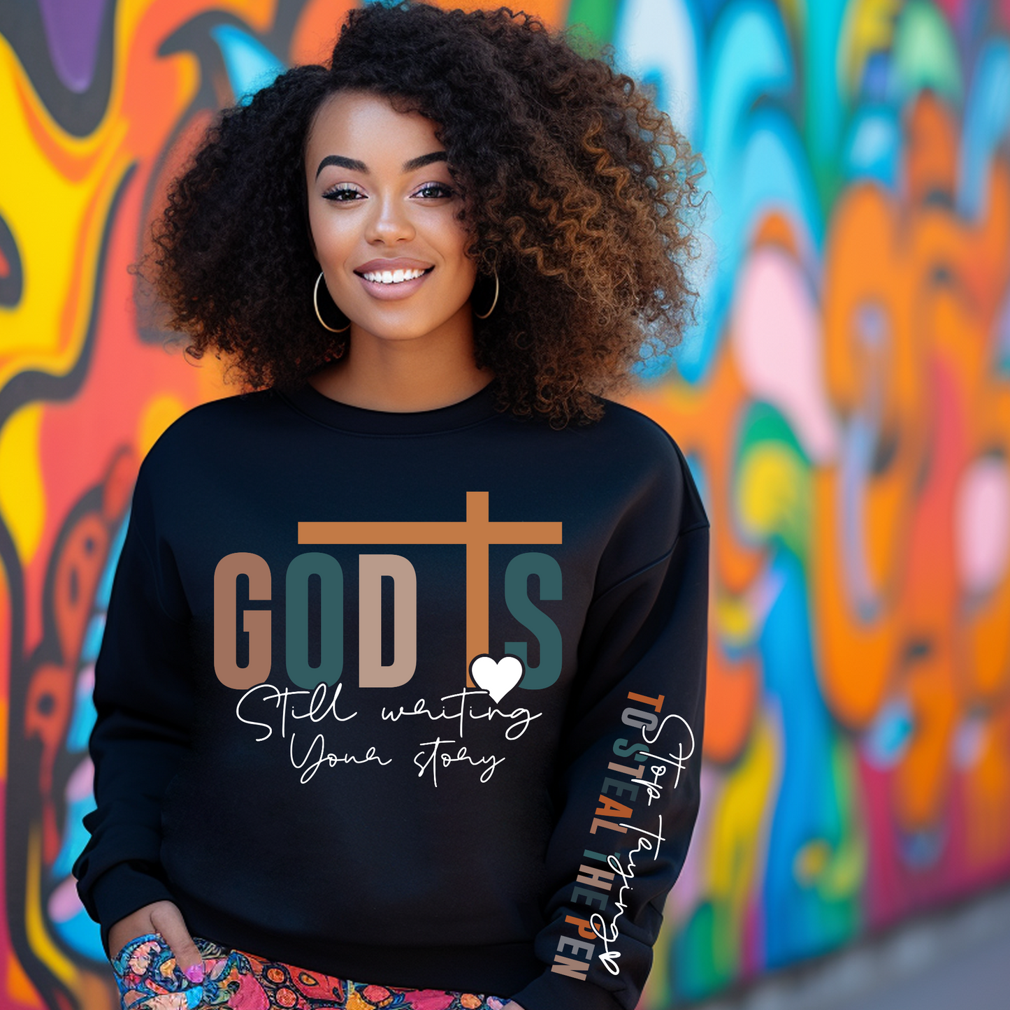 God is still writing your story. Boho Crewneck