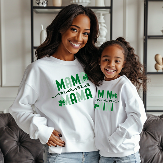 "MAMA & MINI" St. Patrick's Day Themed Sweatshirts