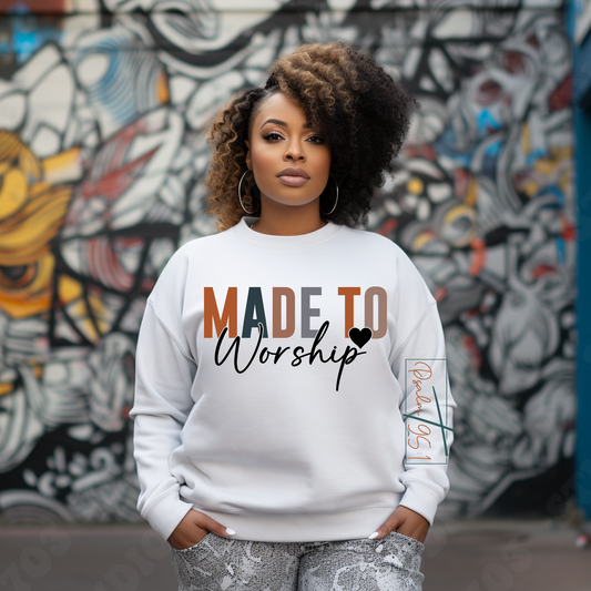 Boho Made to Worship Crewneck