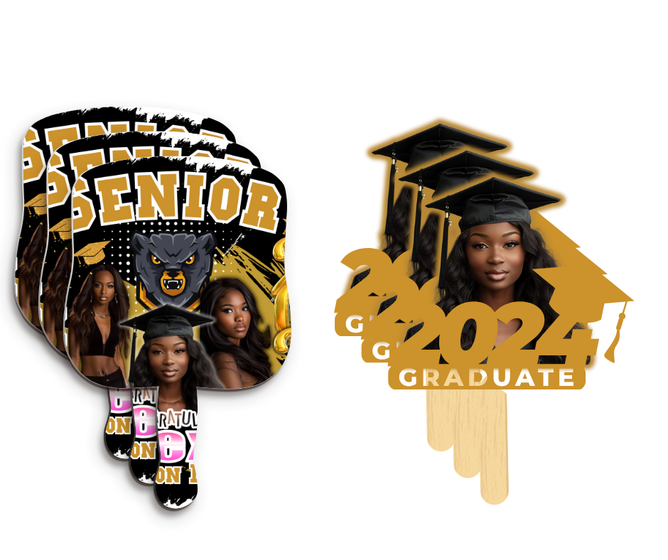 Custom Graduation Paddle Fans