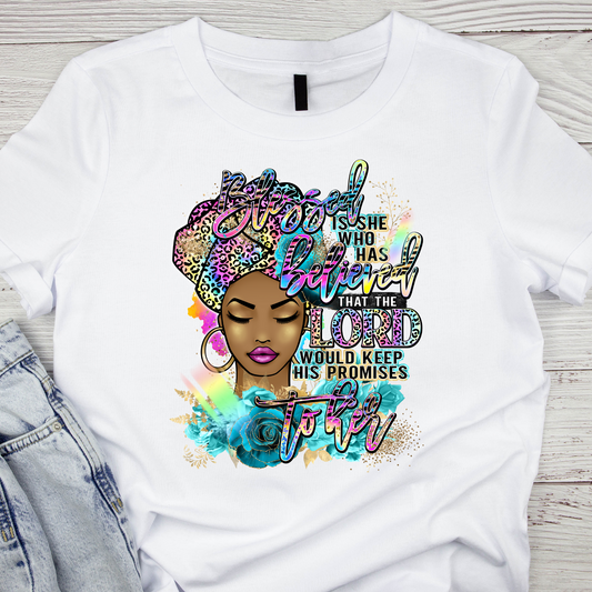 Blessed is She Afro Girl T-shirt