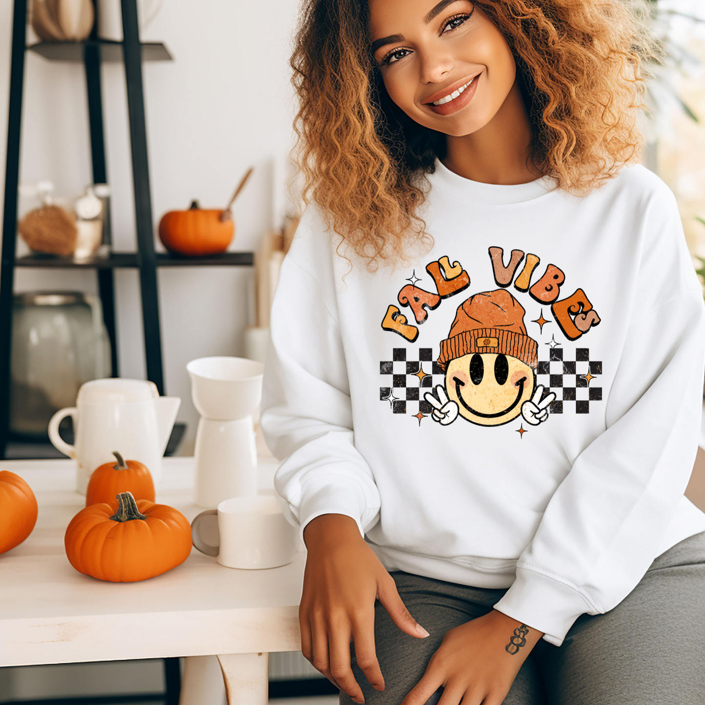 Fall Vibes Emoji Sweatshirt