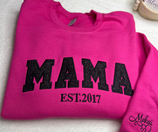 Embroidered Mama Crewneck