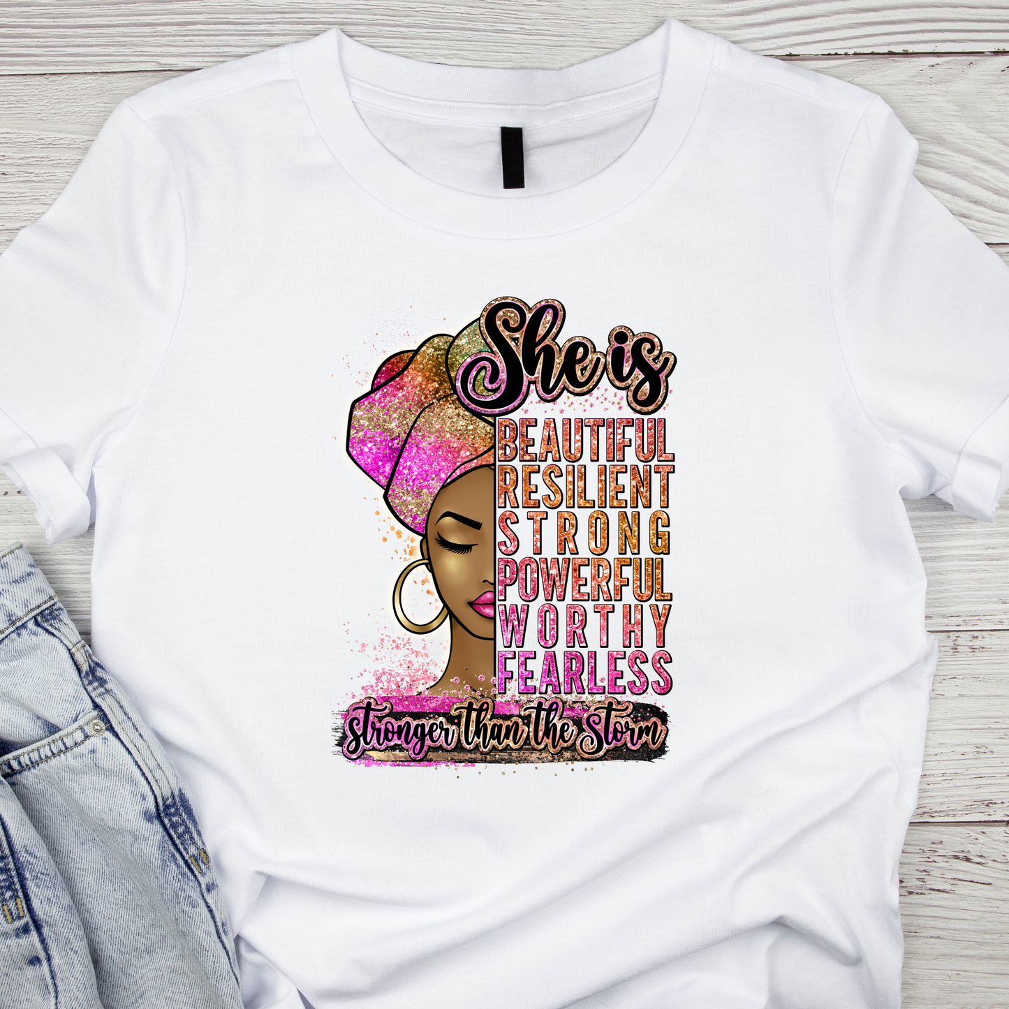 She is Afro Girl Tee